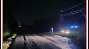 ANTISIPASI GESEKAN ANTAR PERGURUAN SILAT ANGGOTA POLSEK SAMBENG LAKSANAKAN PATROLI BLUE LIGHT TENGAH MALAM.