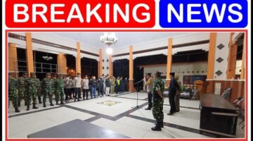 Kapolsek bersama fokopimcam sukorame pimpin jalannya pengaman malam takbir idul adha 1446 H.