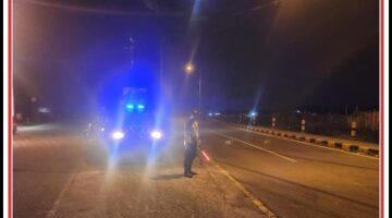 Polsek Brondong Gelar patroli Blue light, Antisipasi Gesekan oknum Perguruan silat dan kriminalitas.