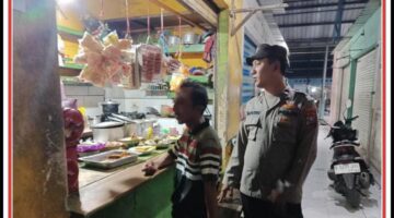 Jaga keamanan wilayah, polsek Brondong lakukan patroli dan Himbauan kamtibmas.
