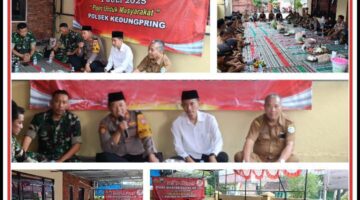 Kapolsek Kedungpring Pimpin Tasakuran Hari Bhayangkara ke-79 Berlangsung aman dan kondusif.